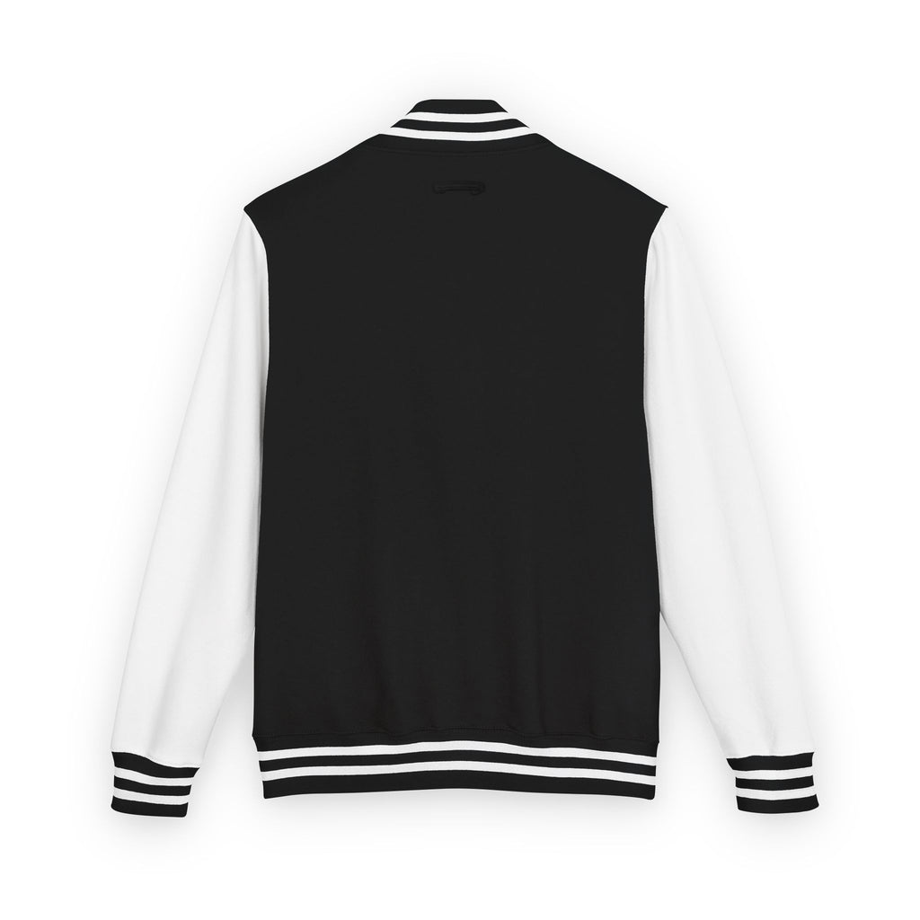 Letterman Jacket — Retro "On Air" Radio Varsity Jacket (Red & White)