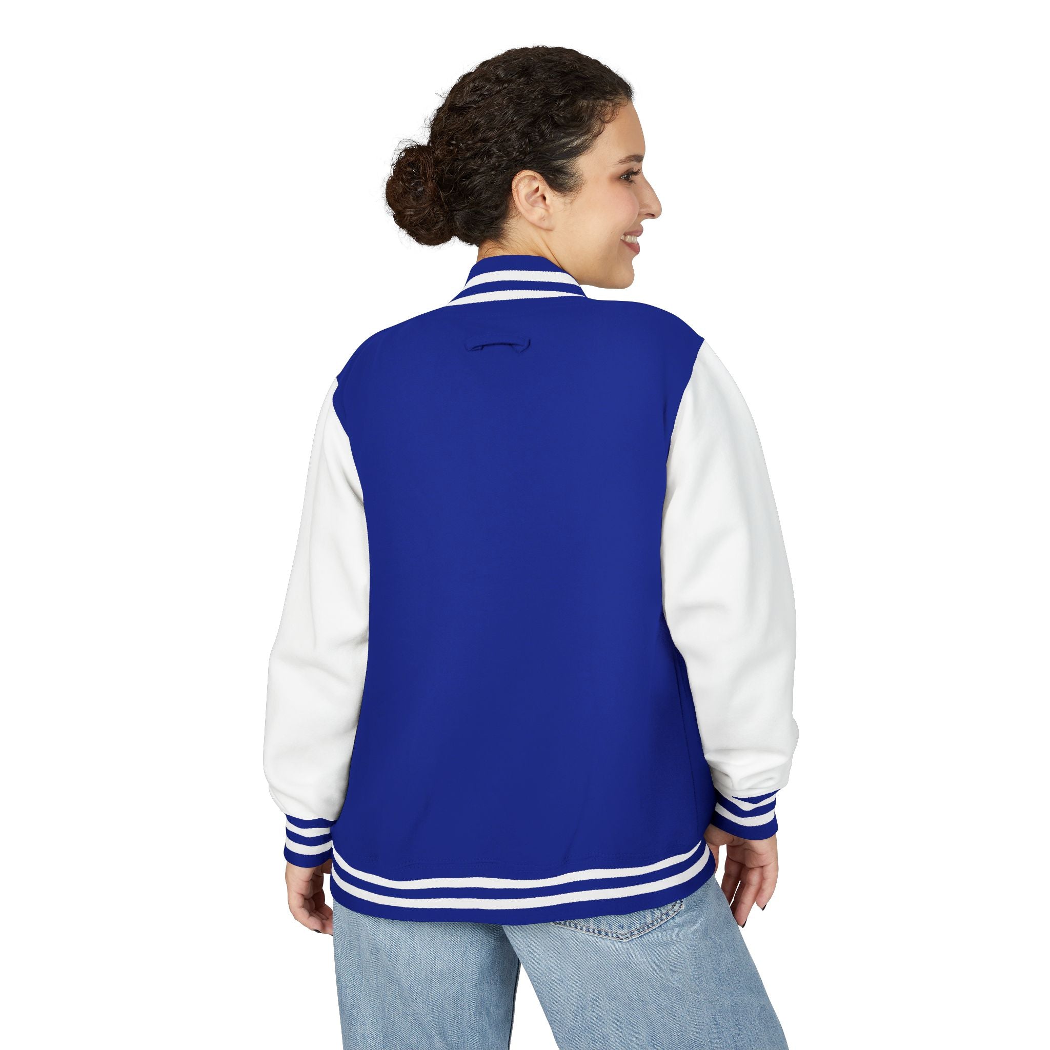 Letterman Jacket — Retro "On Air" Radio Varsity Jacket (Red & White)