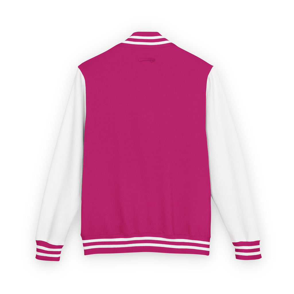 Letterman Jacket — Retro "On Air" Radio Varsity Jacket (Red & White)