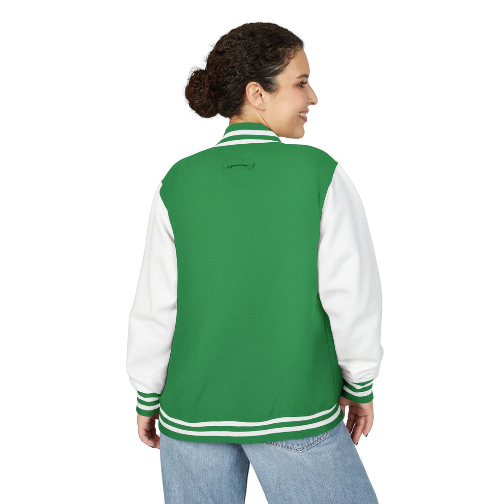 Letterman Jacket — Retro "On Air" Radio Varsity Jacket (Red & White)