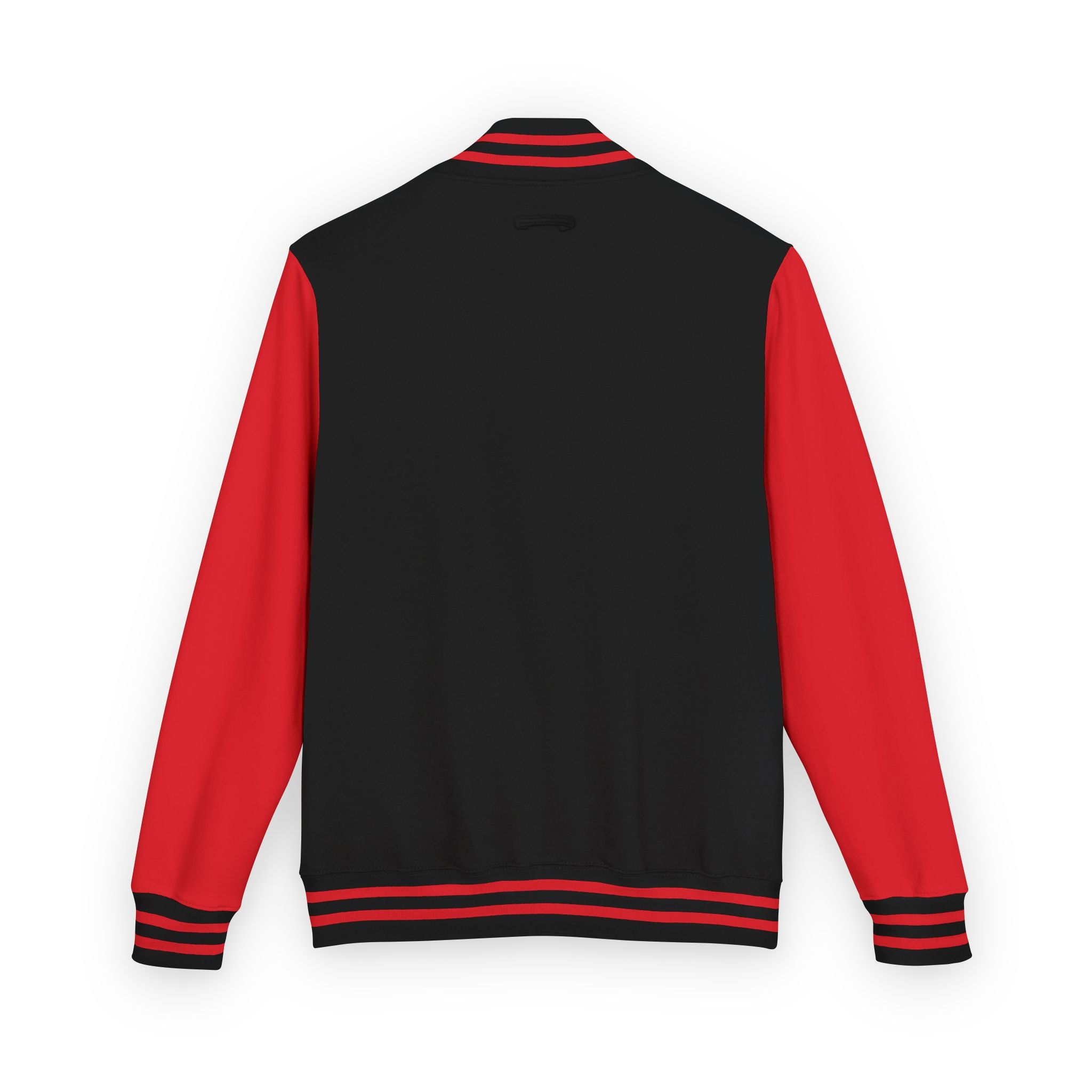 Letterman Jacket — Retro "On Air" Radio Varsity Jacket (Red & White)