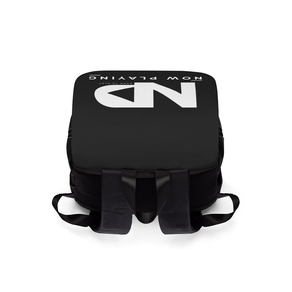 Now Playing Backpack — Black Logo Shoulder Backpack