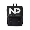 Now Playing Backpack — Black Logo Shoulder Backpack