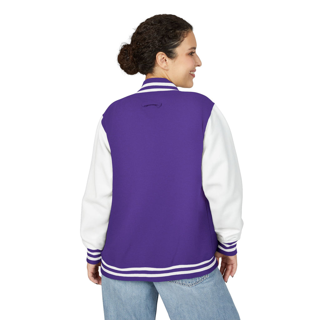 Letterman Jacket — Retro "On Air" Radio Varsity Jacket (Red & White)