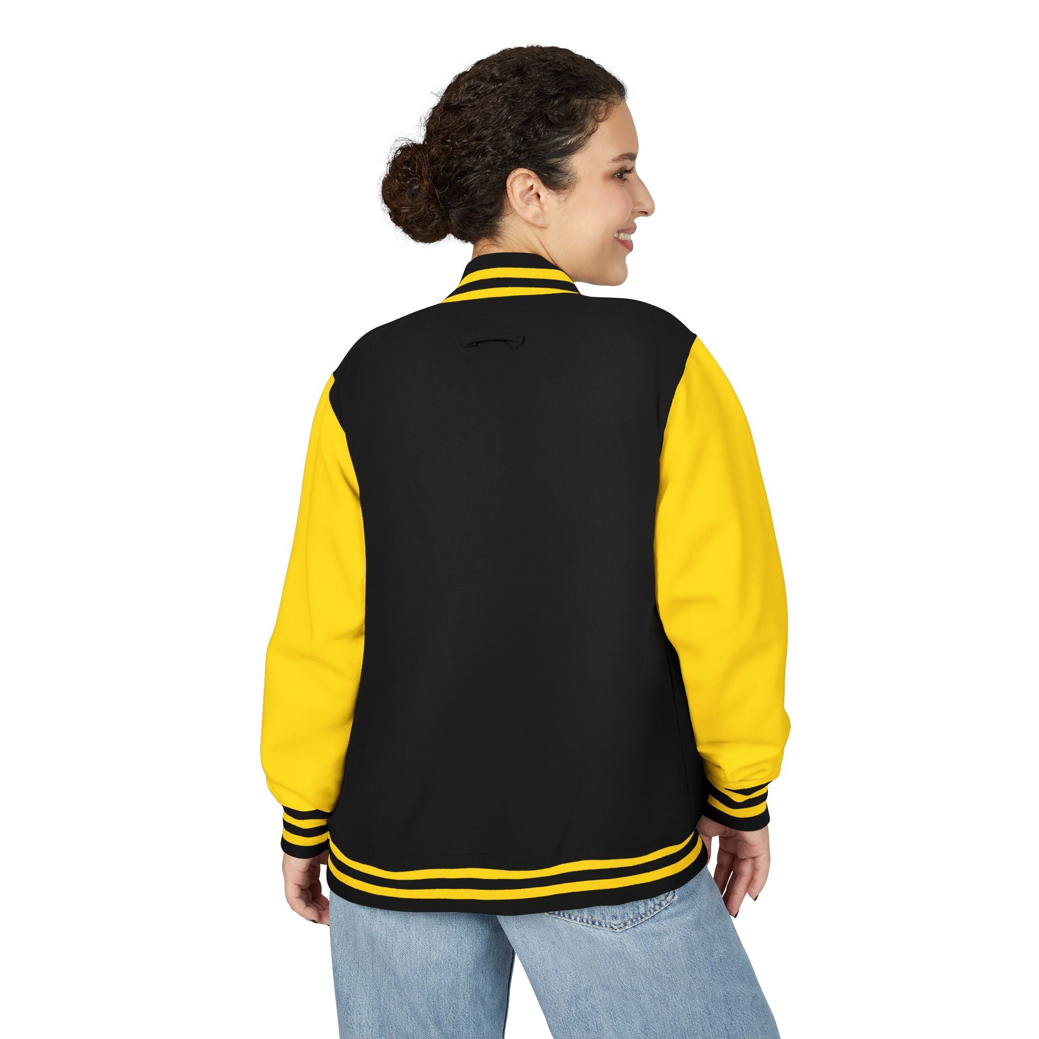 Letterman Jacket — Retro "On Air" Radio Varsity Jacket (Red & White)