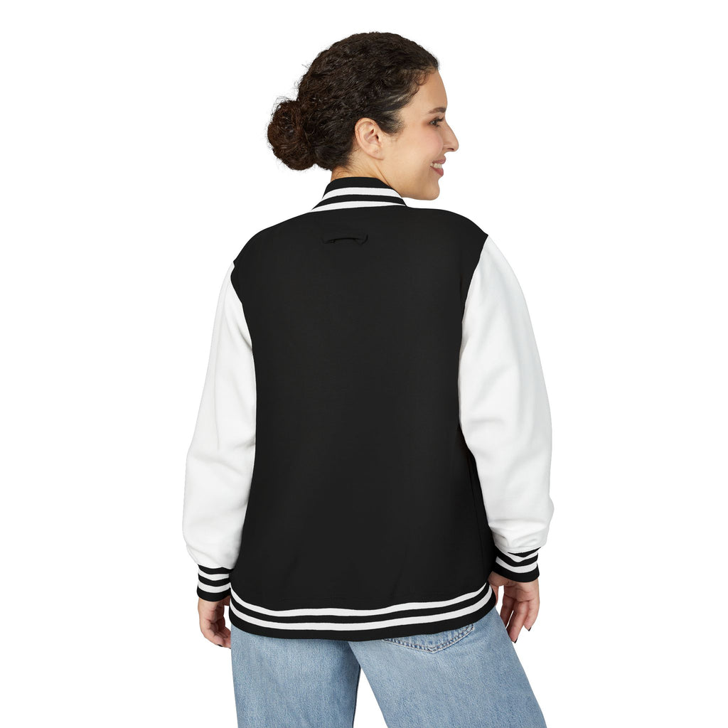 Letterman Jacket — Retro "On Air" Radio Varsity Jacket (Red & White)