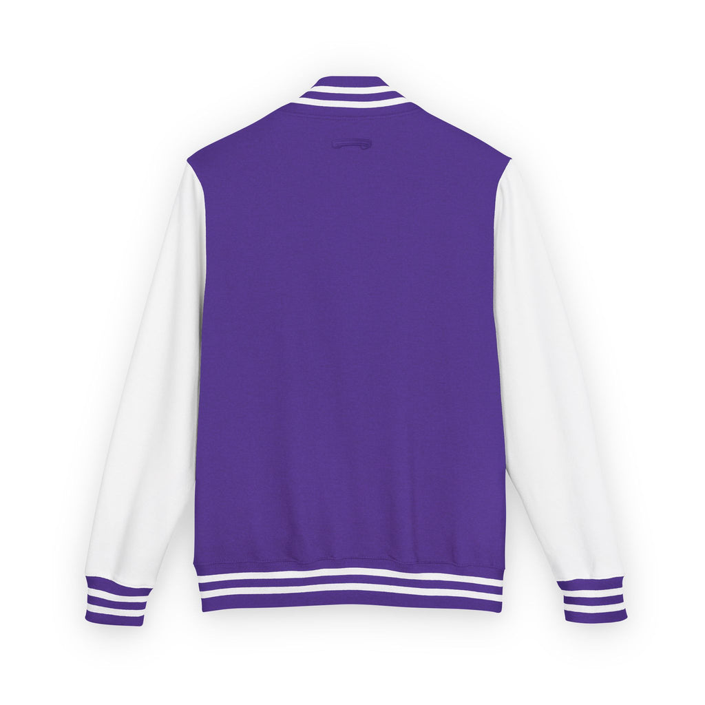 Letterman Jacket — Retro "On Air" Radio Varsity Jacket (Red & White)