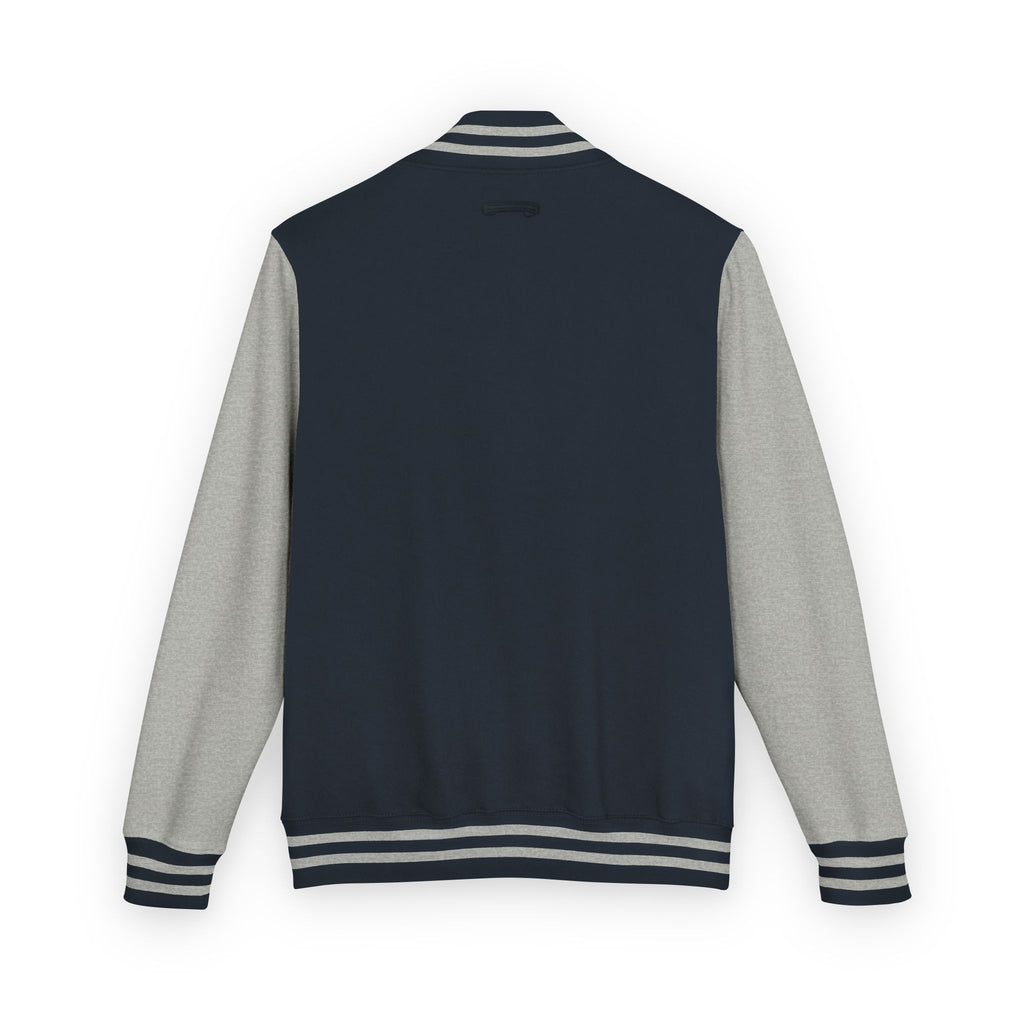Letterman Jacket — Retro "On Air" Radio Varsity Jacket (Red & White)