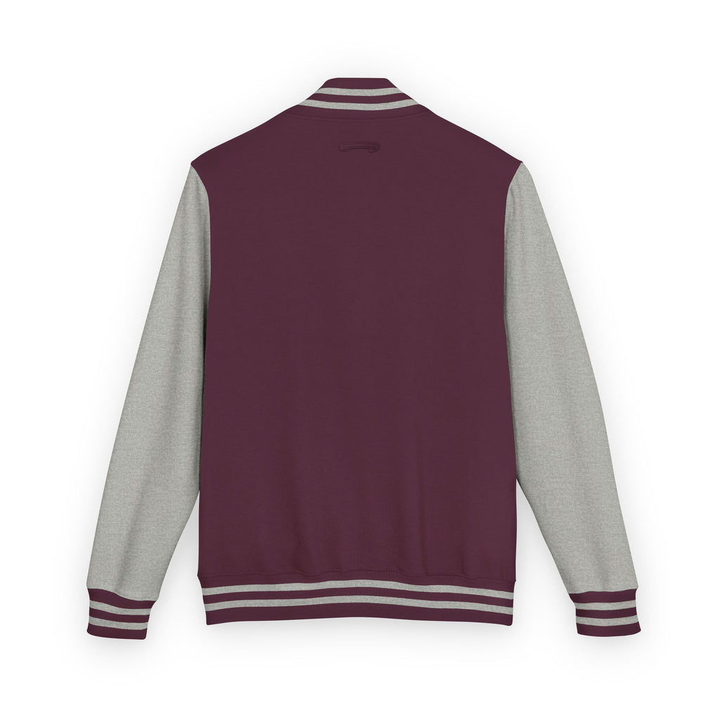 Letterman Jacket — Retro "On Air" Radio Varsity Jacket (Red & White)