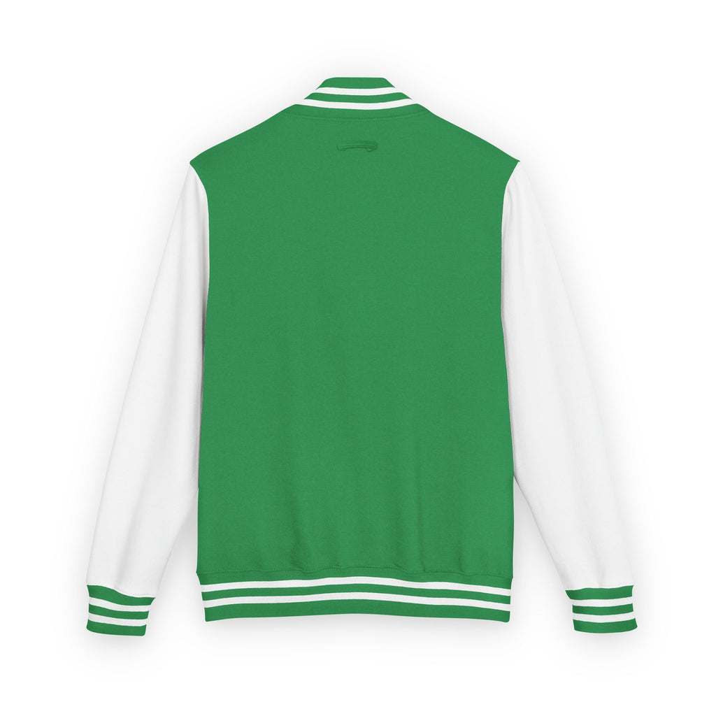 Letterman Jacket — Retro "On Air" Radio Varsity Jacket (Red & White)